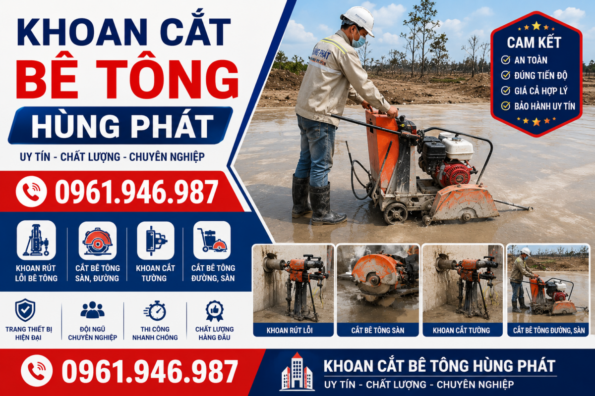 Khoan Cắt Bê Tông Hùng Phát