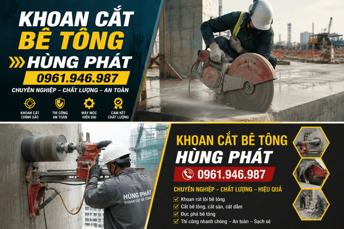 Khoan Cắt Bê Tông Hùng Phát