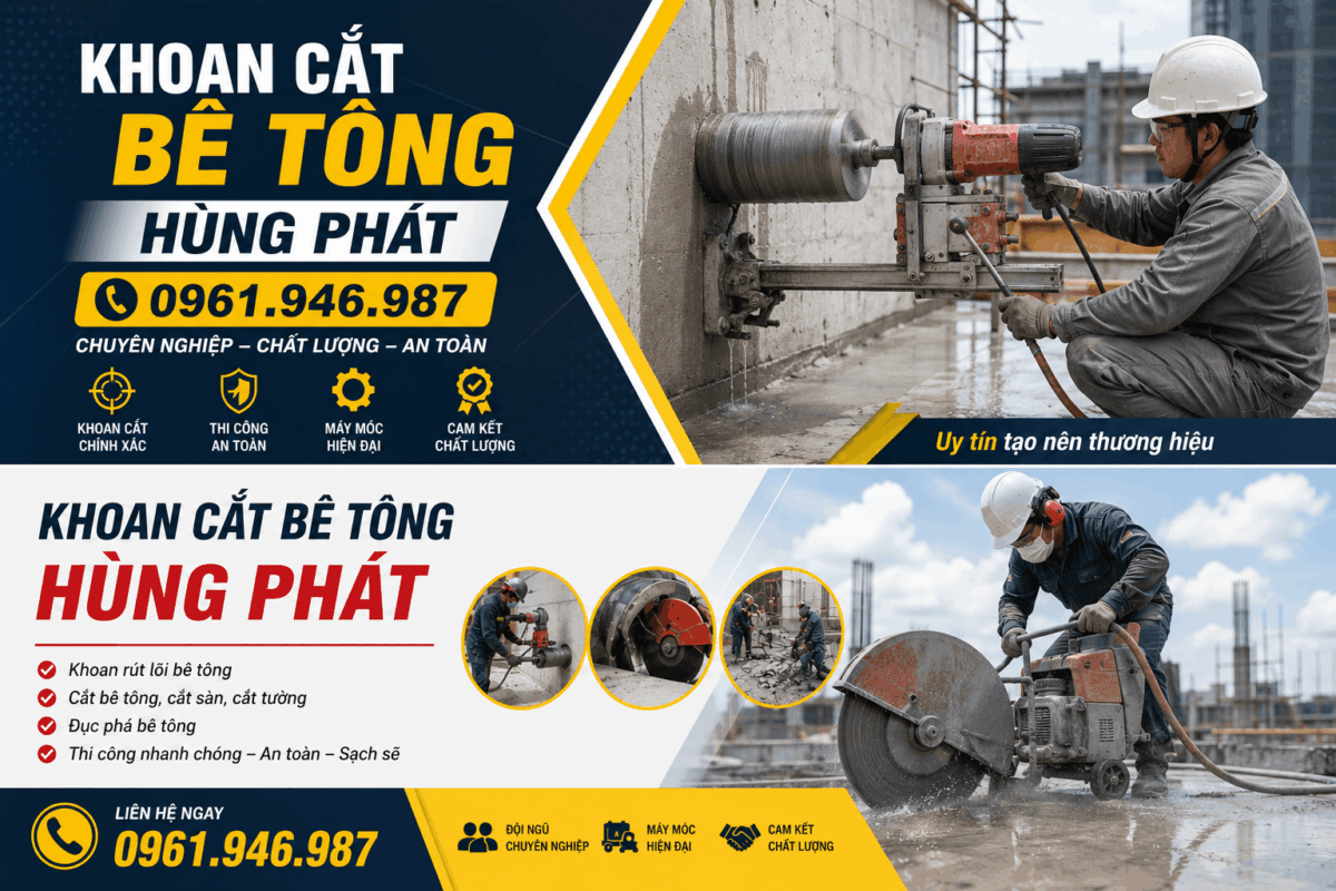 Khoan Cắt Bê Tông Hùng Phát