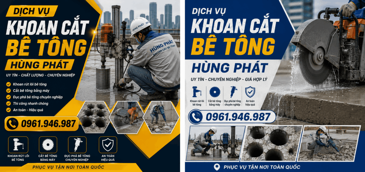 Khoan Cắt Bê Tông Hùng Phát