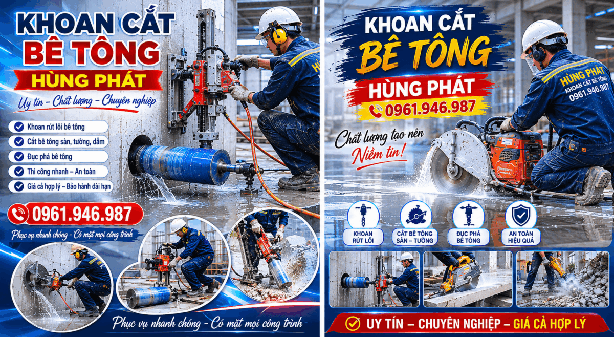 Khoan Cắt Bê Tông Hùng Phát