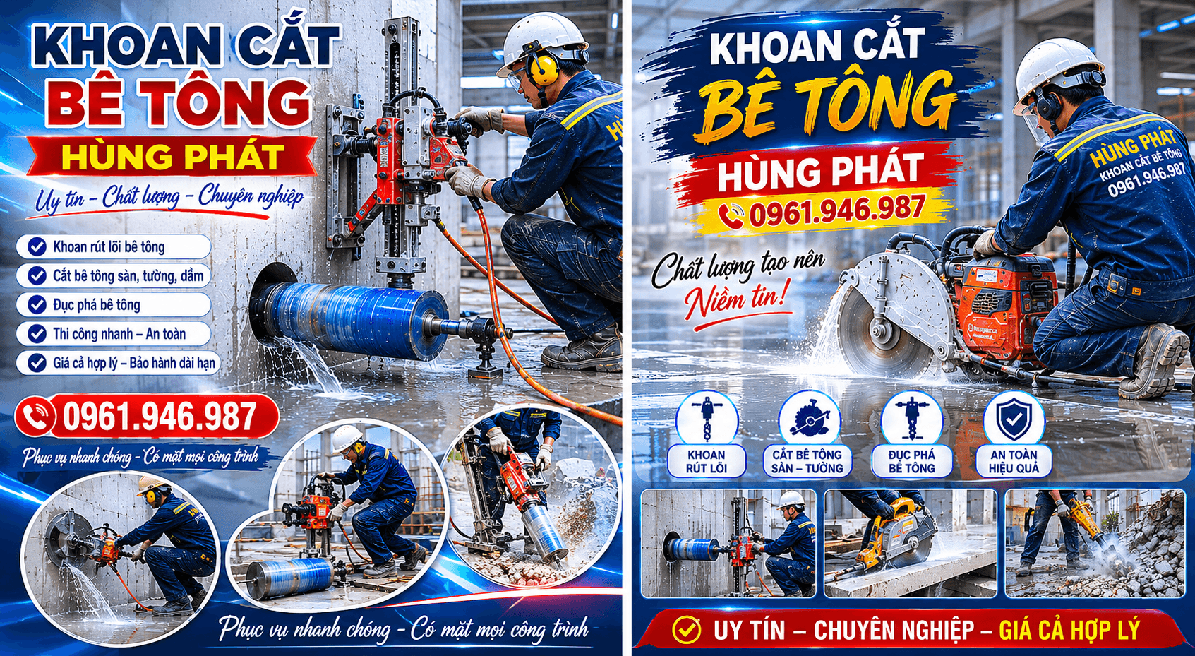 Khoan Cắt Bê Tông Hùng Phát