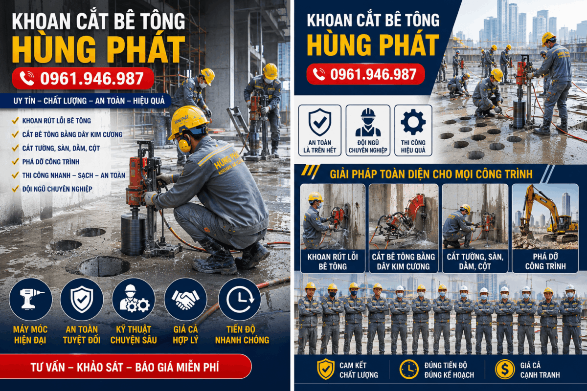 Khoan Cắt Bê Tông Hùng Phát