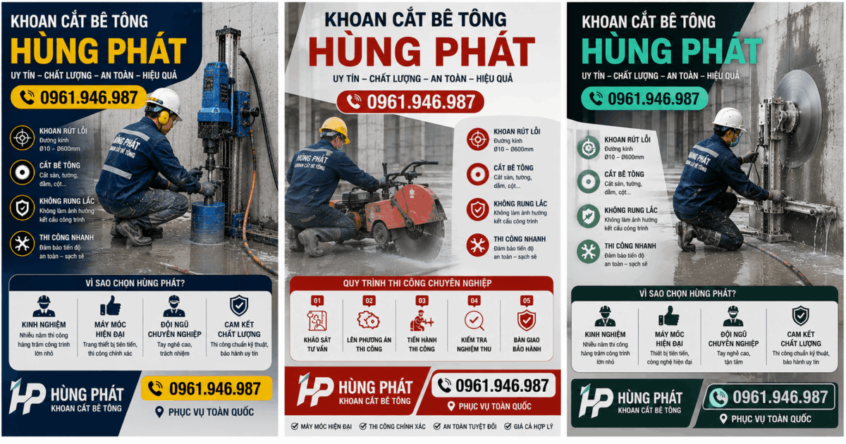 Khoan Cắt Bê Tông Hùng Phát
