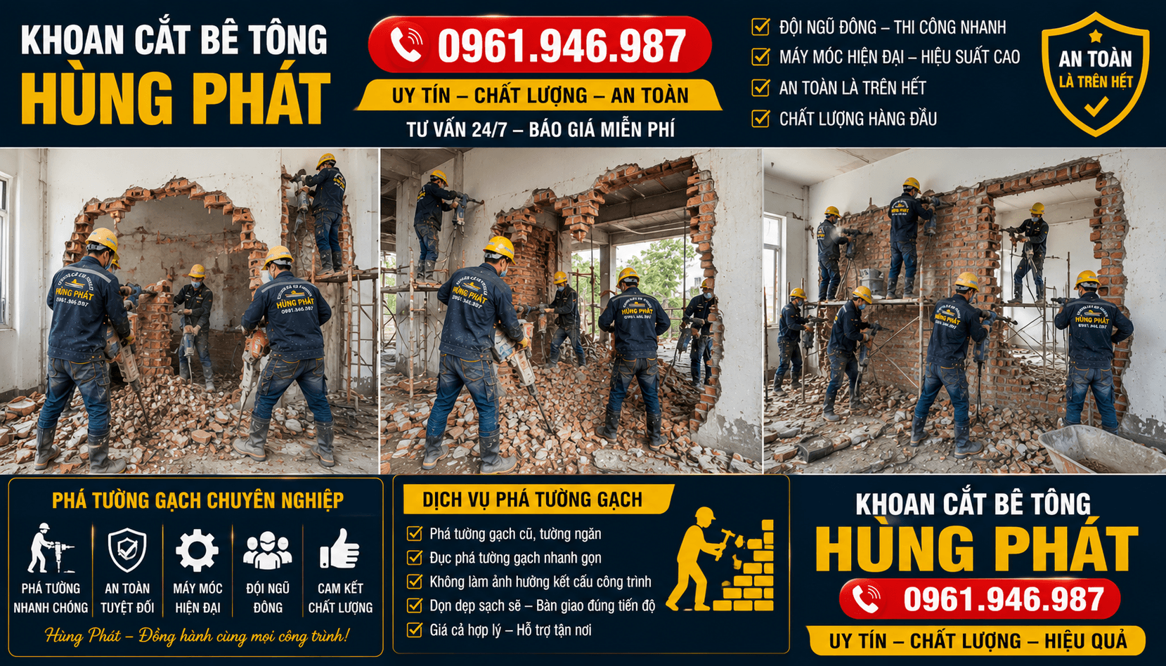 Khoan Cắt Bê Tông Hùng Phát