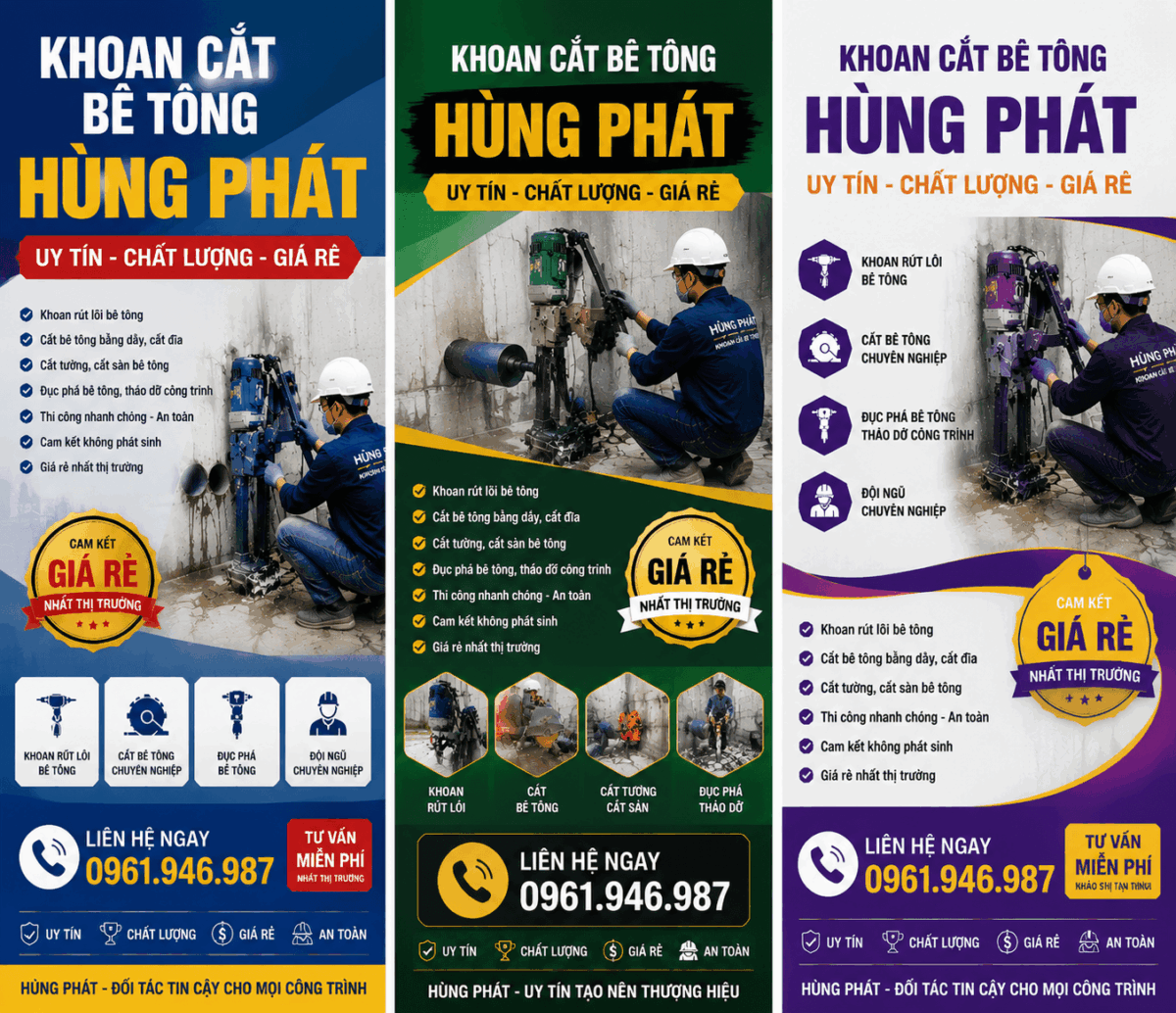 Khoan Cắt Bê Tông Hùng Phát