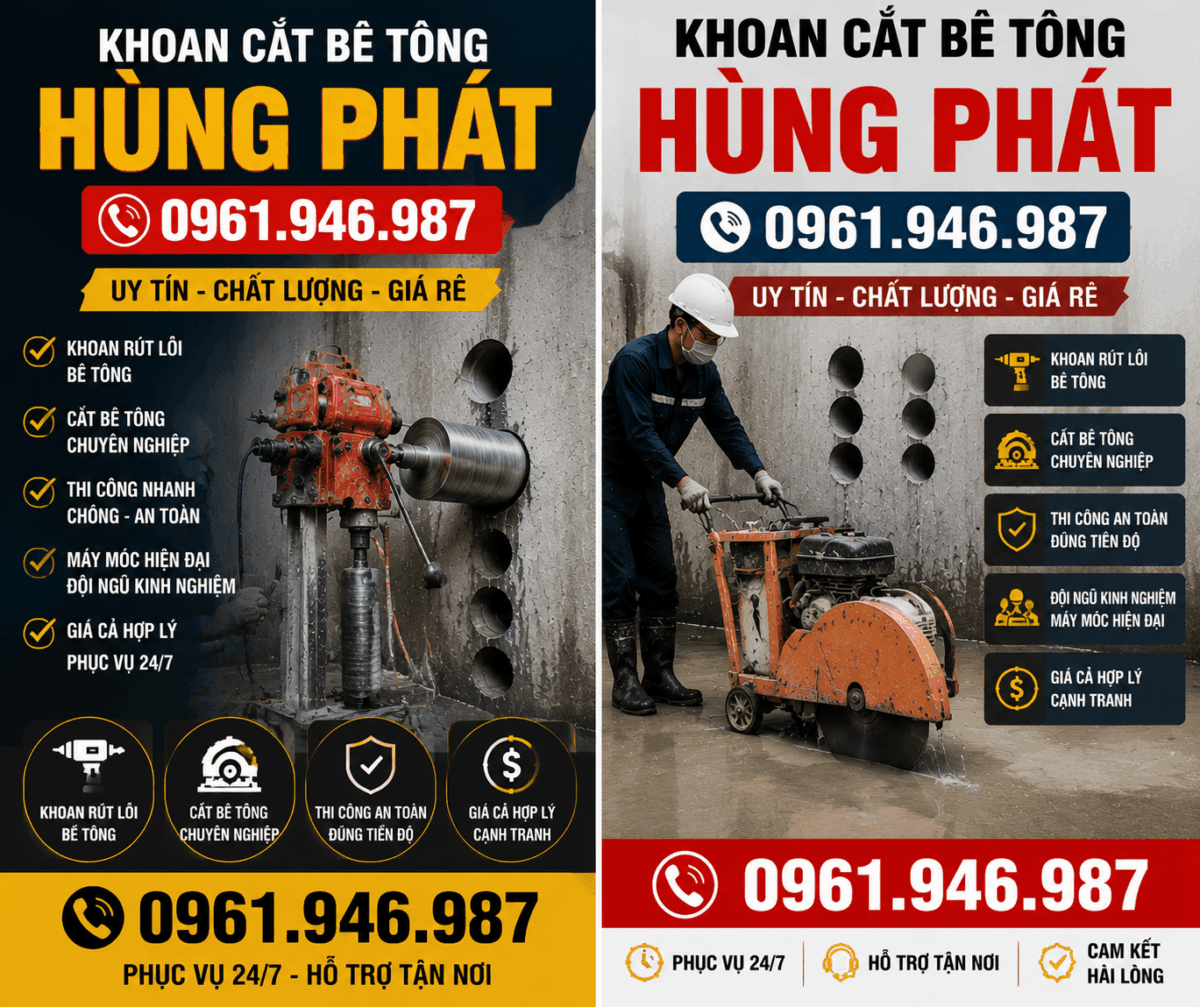 Khoan Cắt Bê Tông Hùng Phát