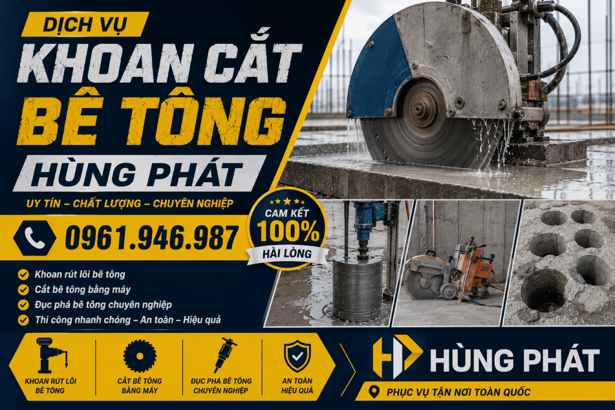 Khoan Cắt Bê Tông Hùng Phát
