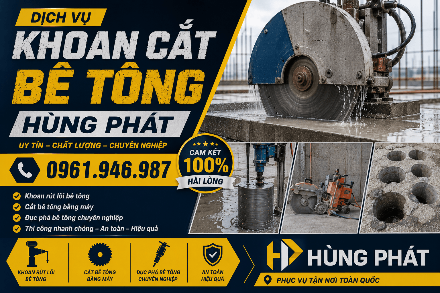 Khoan Cắt Bê Tông Hùng Phát