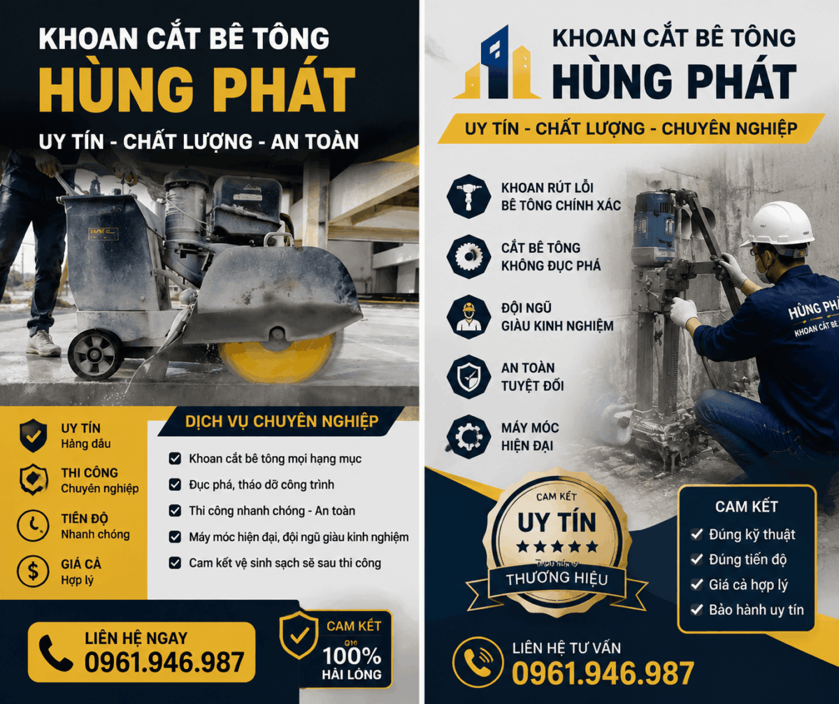Khoan Cắt Bê Tông Hùng Phát