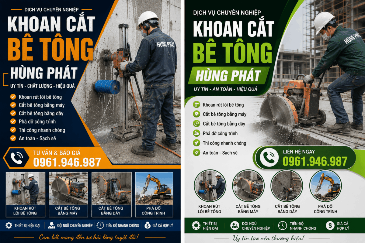 Khoan Cắt Bê Tông Hùng Phát
