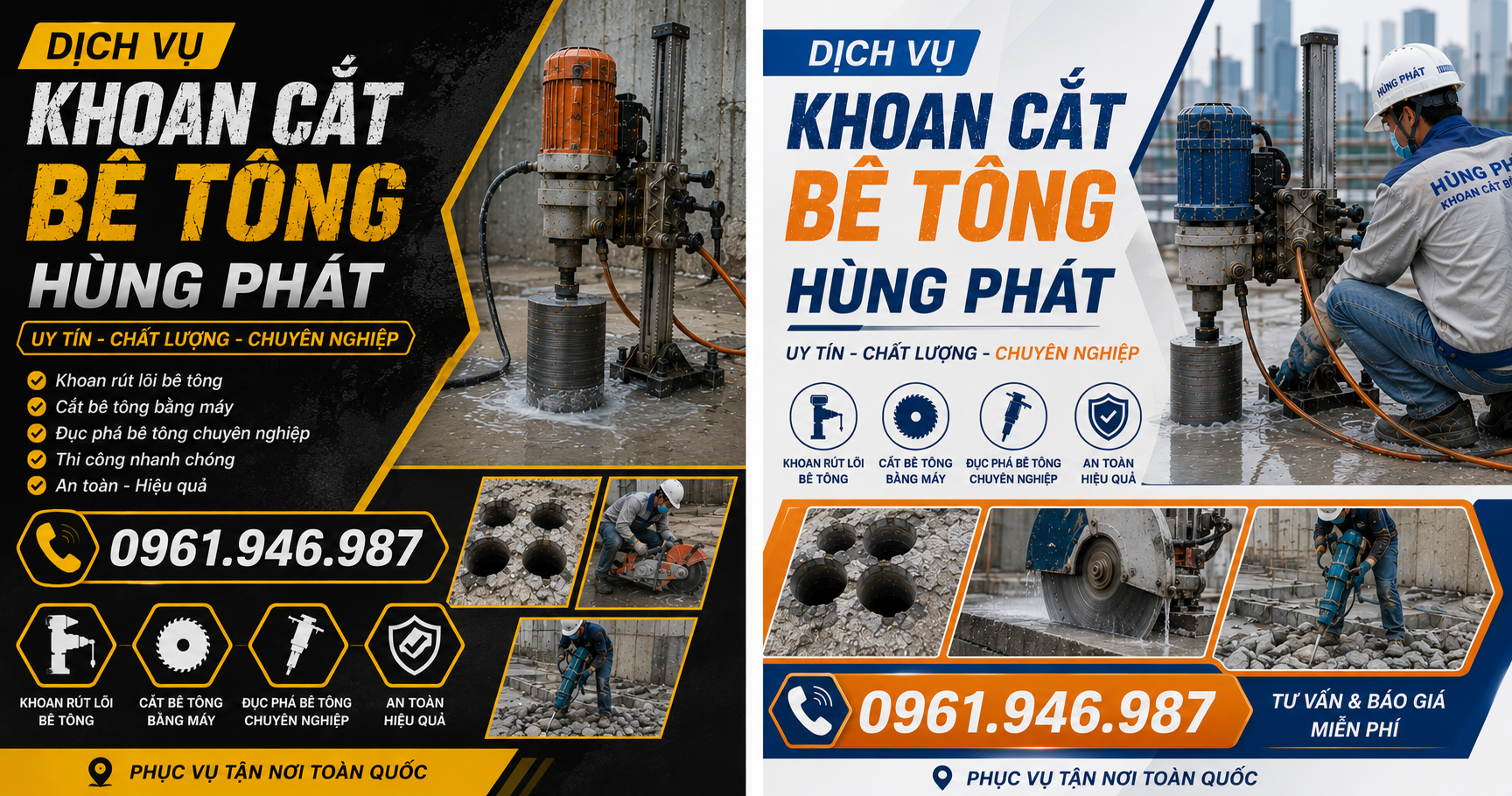 Khoan Cắt Bê Tông Hùng Phát