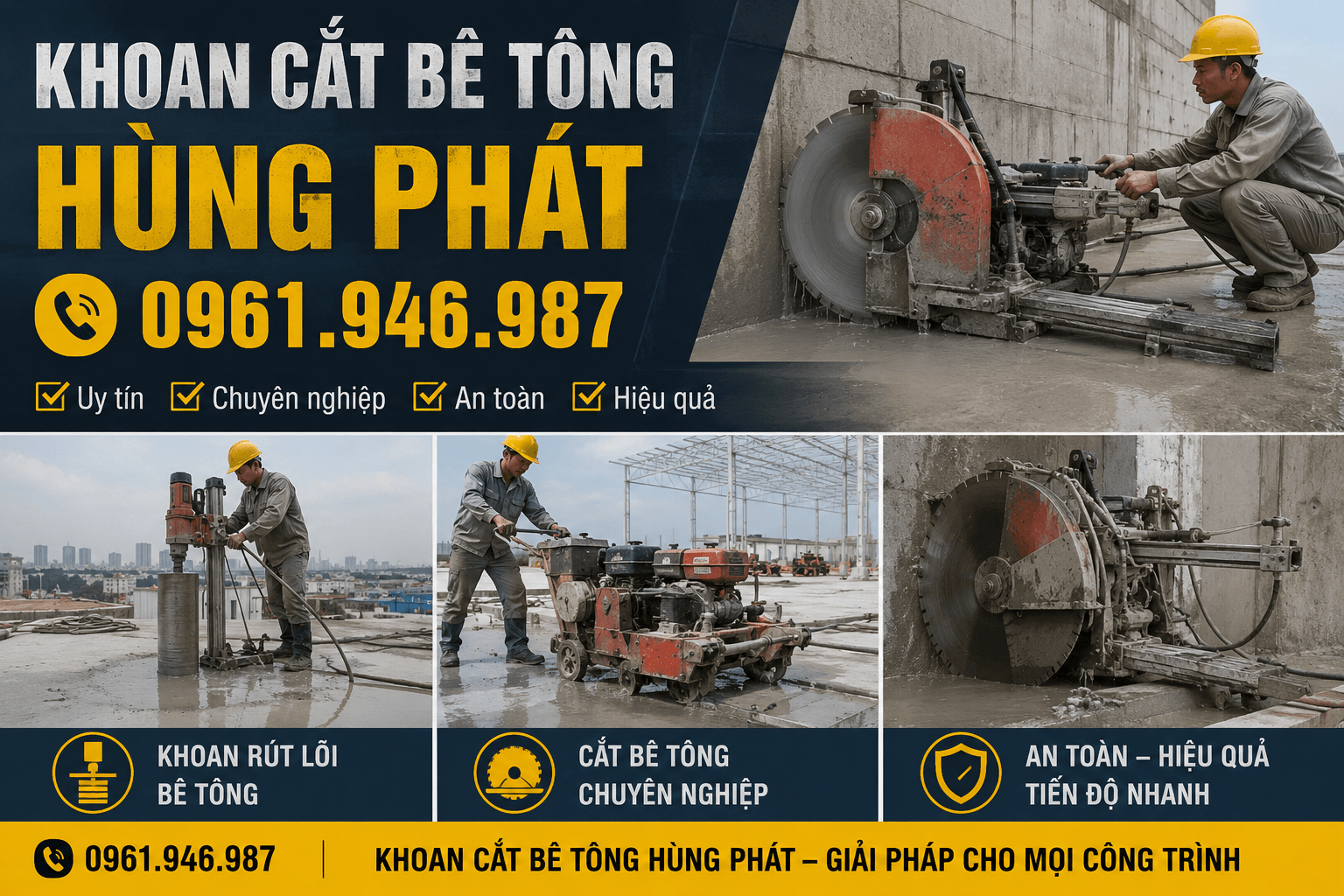 Khoan Cắt Bê Tông Quận 1 Tiết Kiệm
