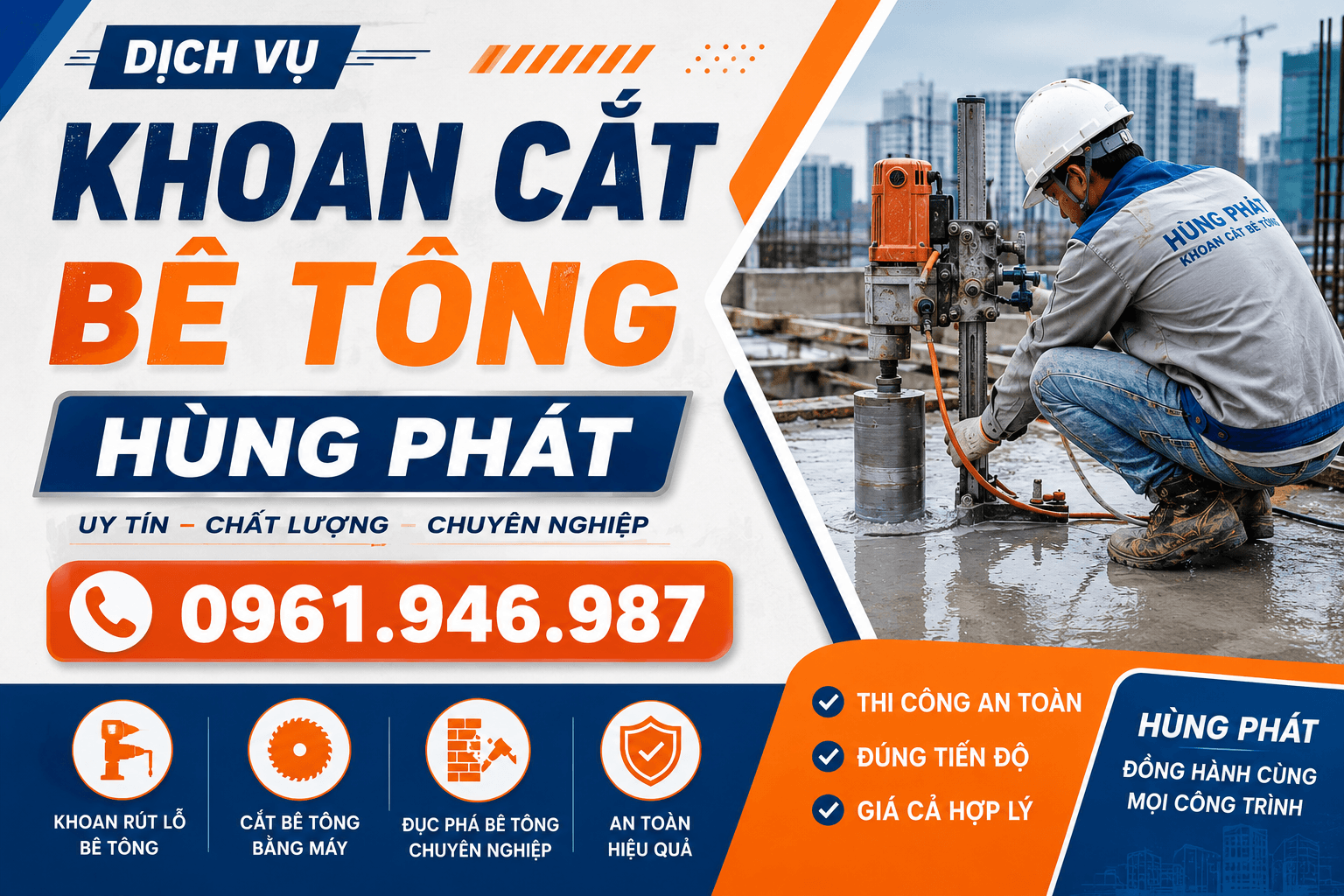 Khoan Lỗ Lắp Máy Lạnh ở TPHCM Uy Tín
