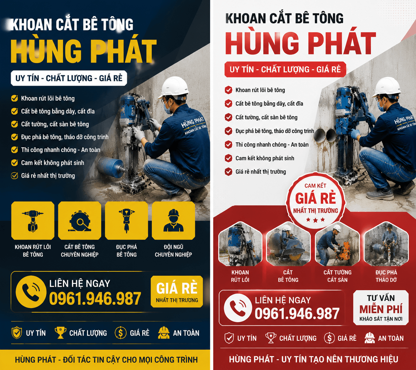 Khoan Lỗ Lắp Máy Lạnh ở TPHCM giá rẻ