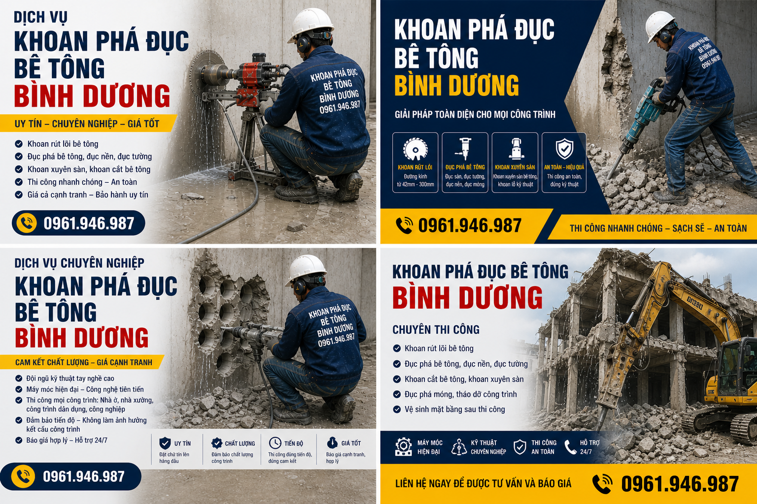 khoan phá đục bê tông bình dương