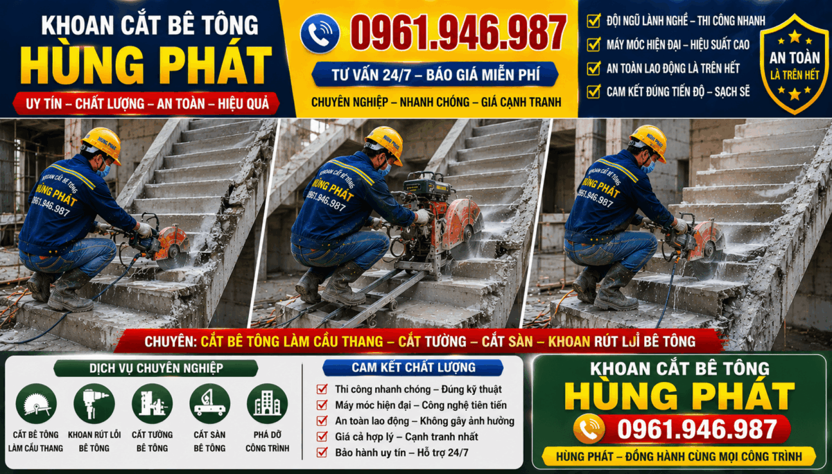 Khoan Cắt Bê Tông Hùng Phát