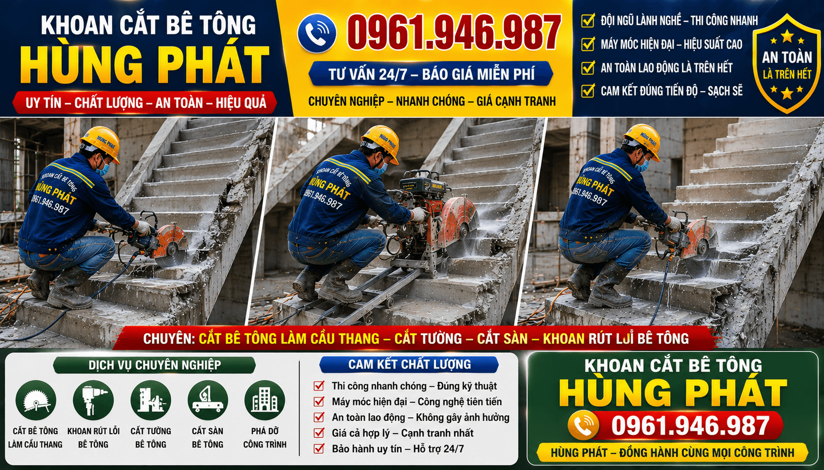 Khoan Cắt Bê Tông Hùng Phát