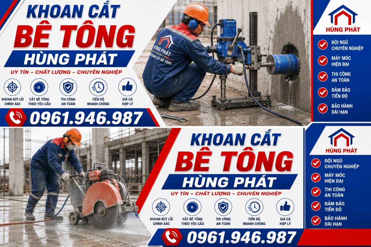 Khoan Cắt Bê Tông Hùng Phát