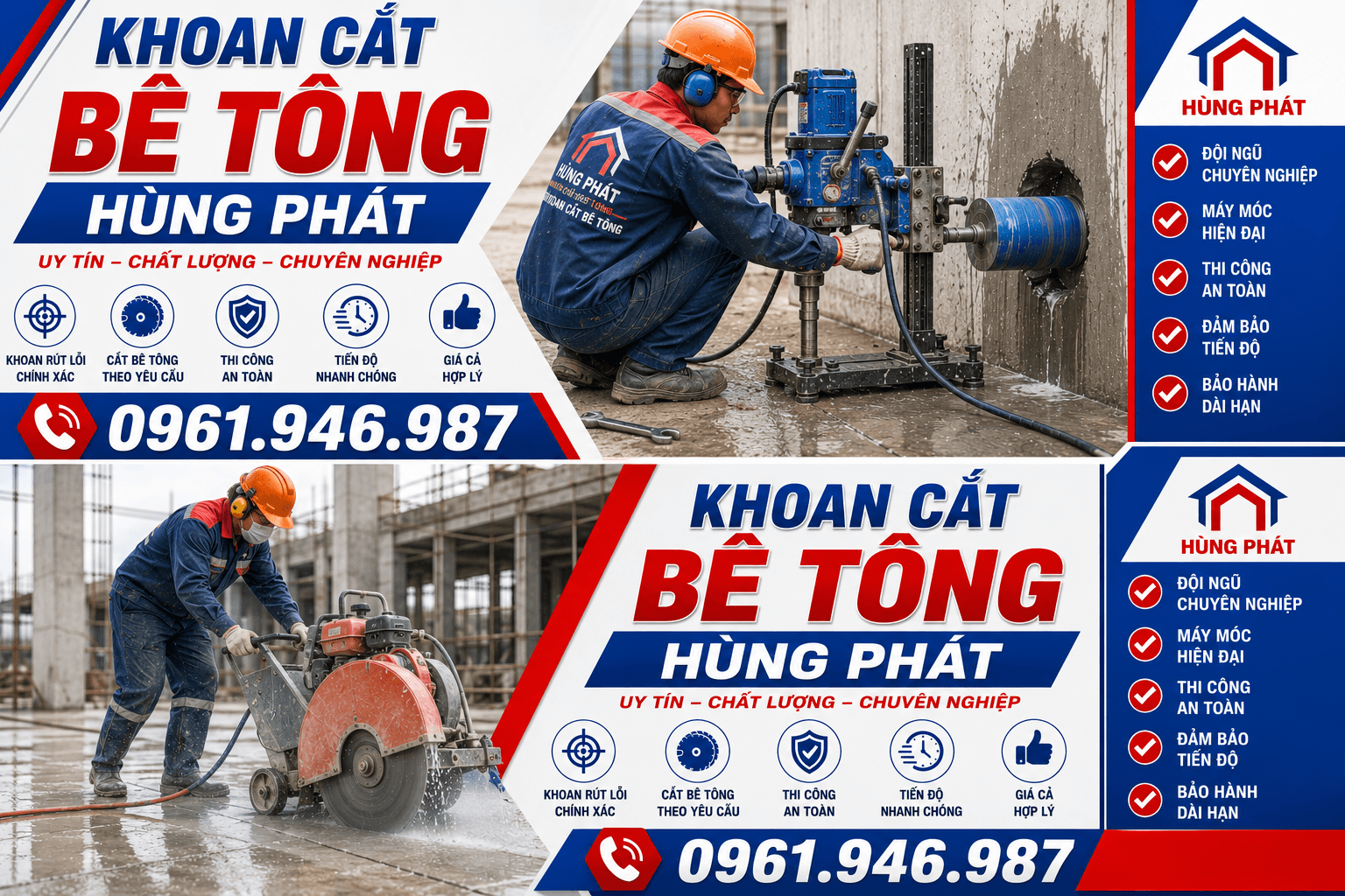 Khoan Cắt Bê Tông Hùng Phát