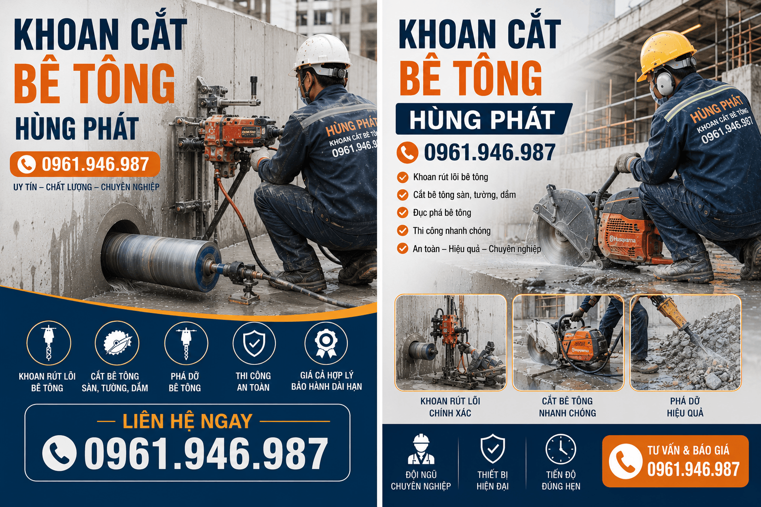 Khoan Cắt Bê Tông Hùng Phát