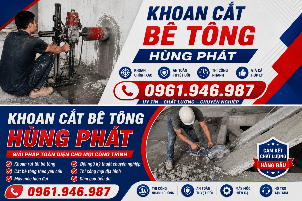 Khoan Cắt Bê Tông Hùng Phát