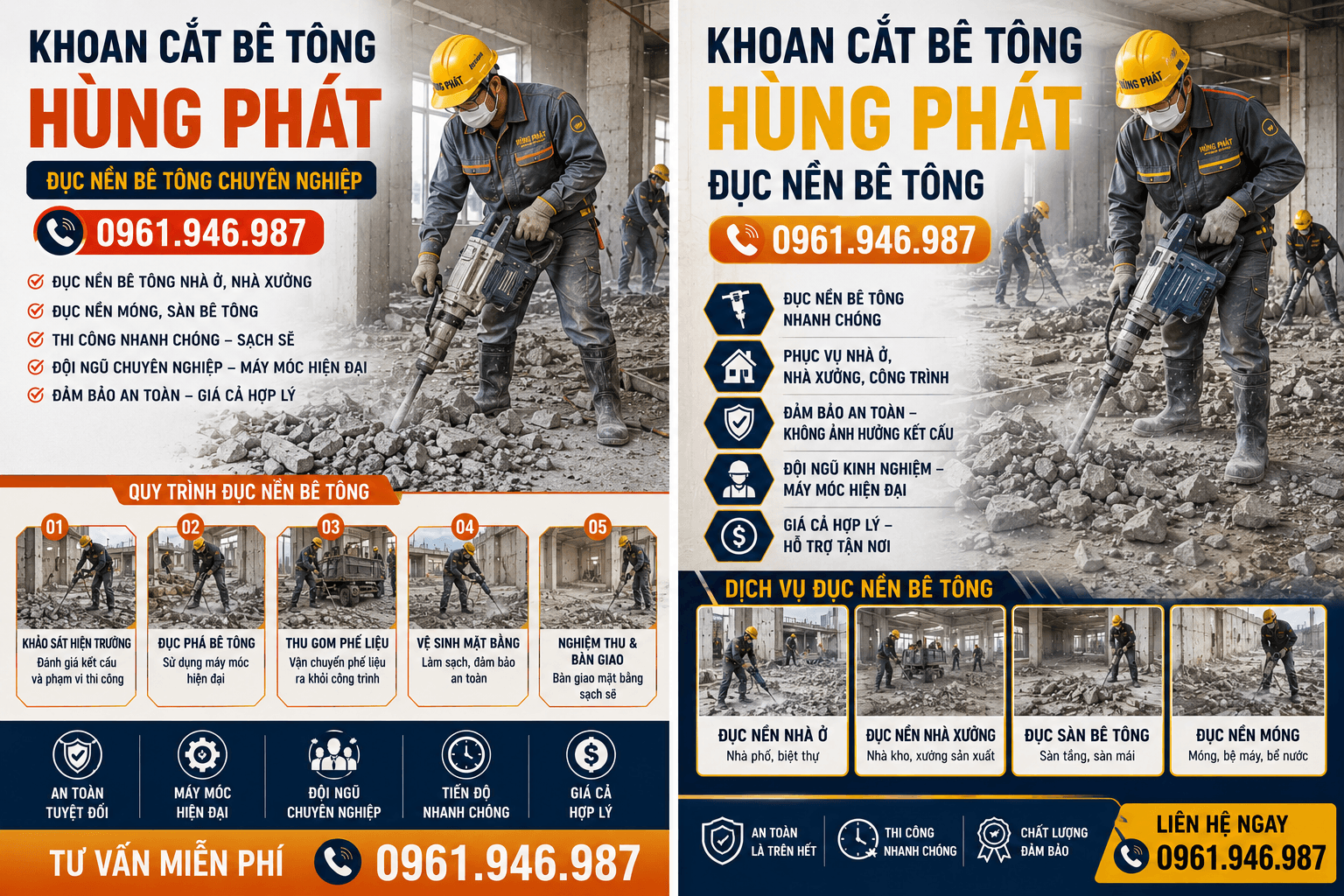 Khoan Cắt Bê Tông Hùng Phát
