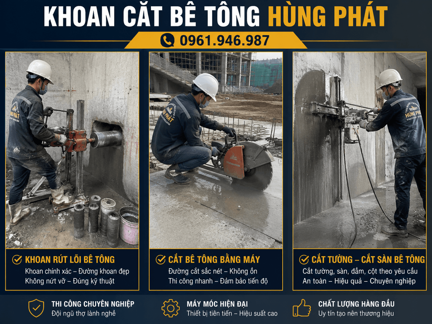 Khoan Cắt Bê Tông Tại Hóc Môn