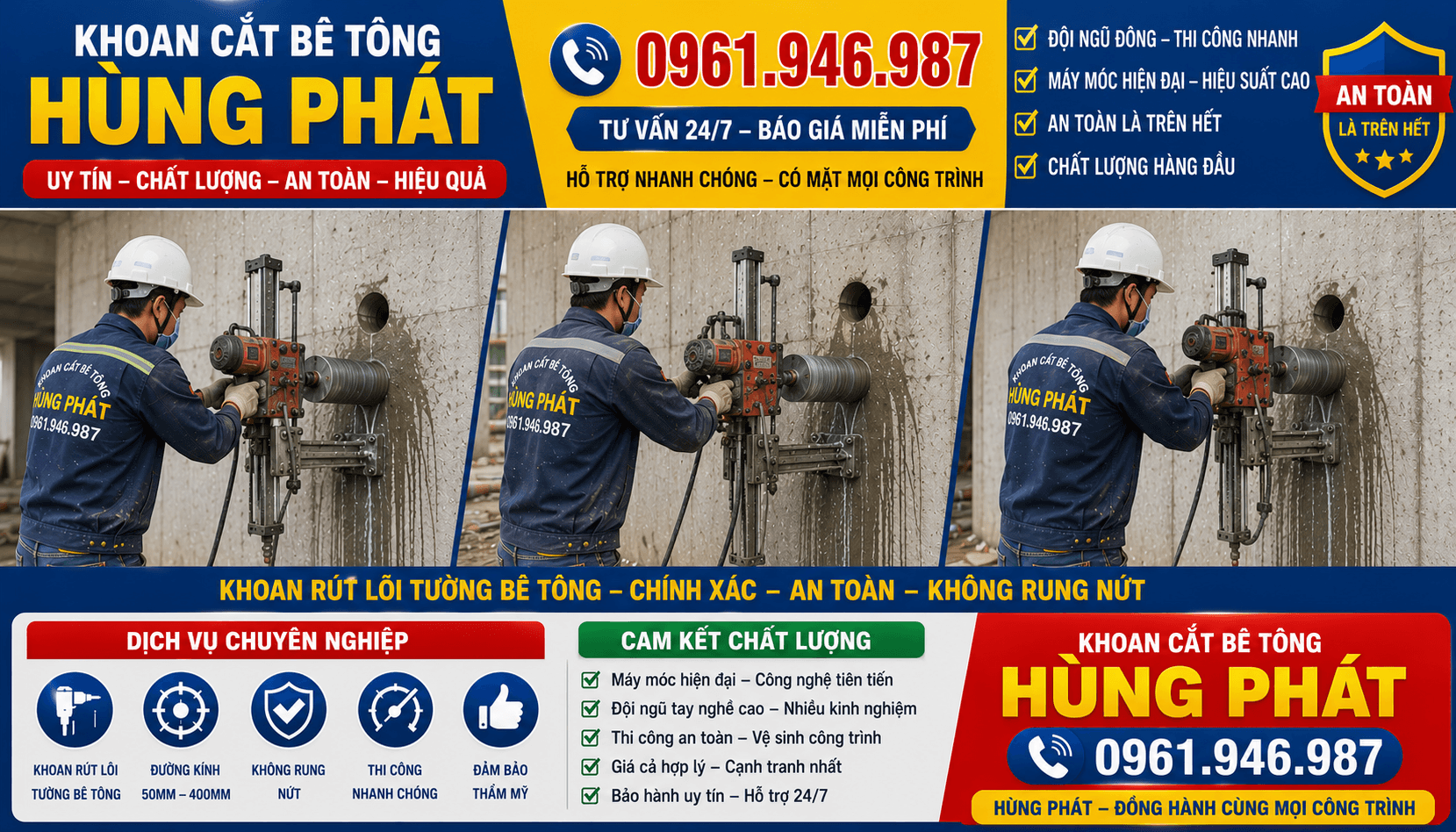 Khoan Cắt Bê Tông Tại Quận Tân Phú