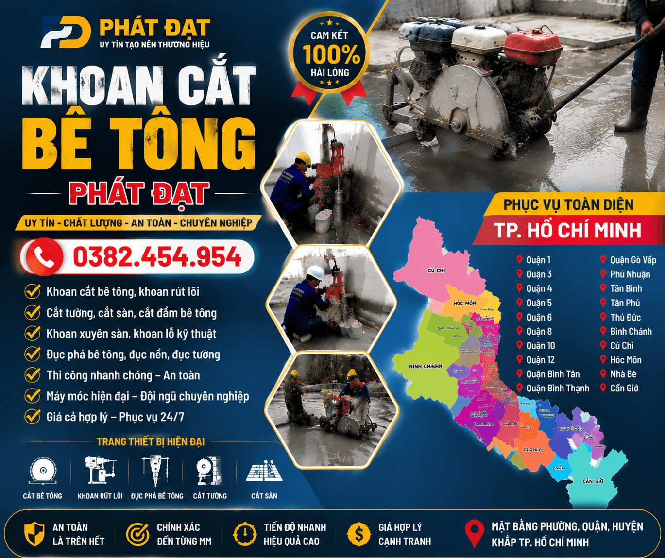 Khoan Cắt Bê Tông Tại Tân Phú