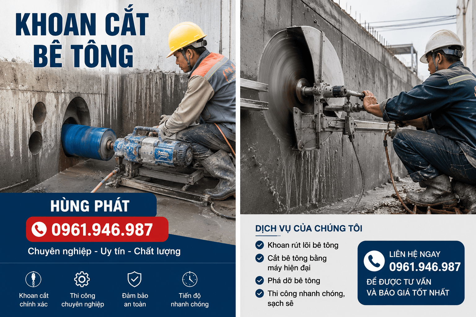 Khoan Cắt Bê Tông ở Tân Bình