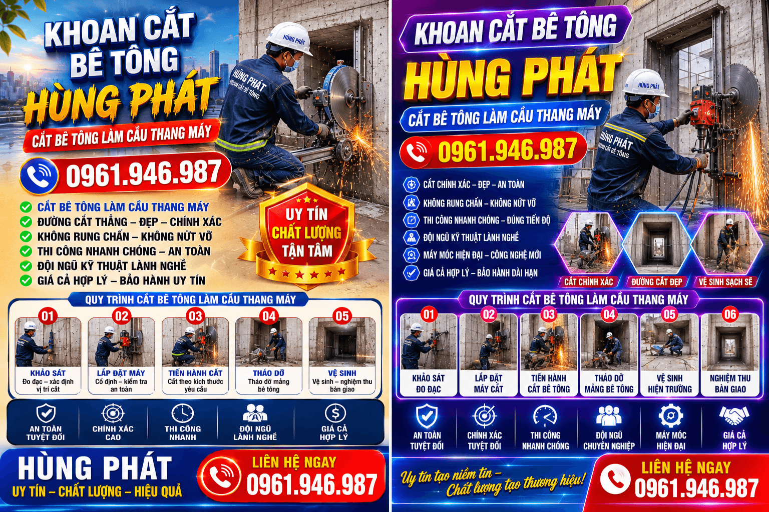 Khoan cắt bê tông Hùng Phát