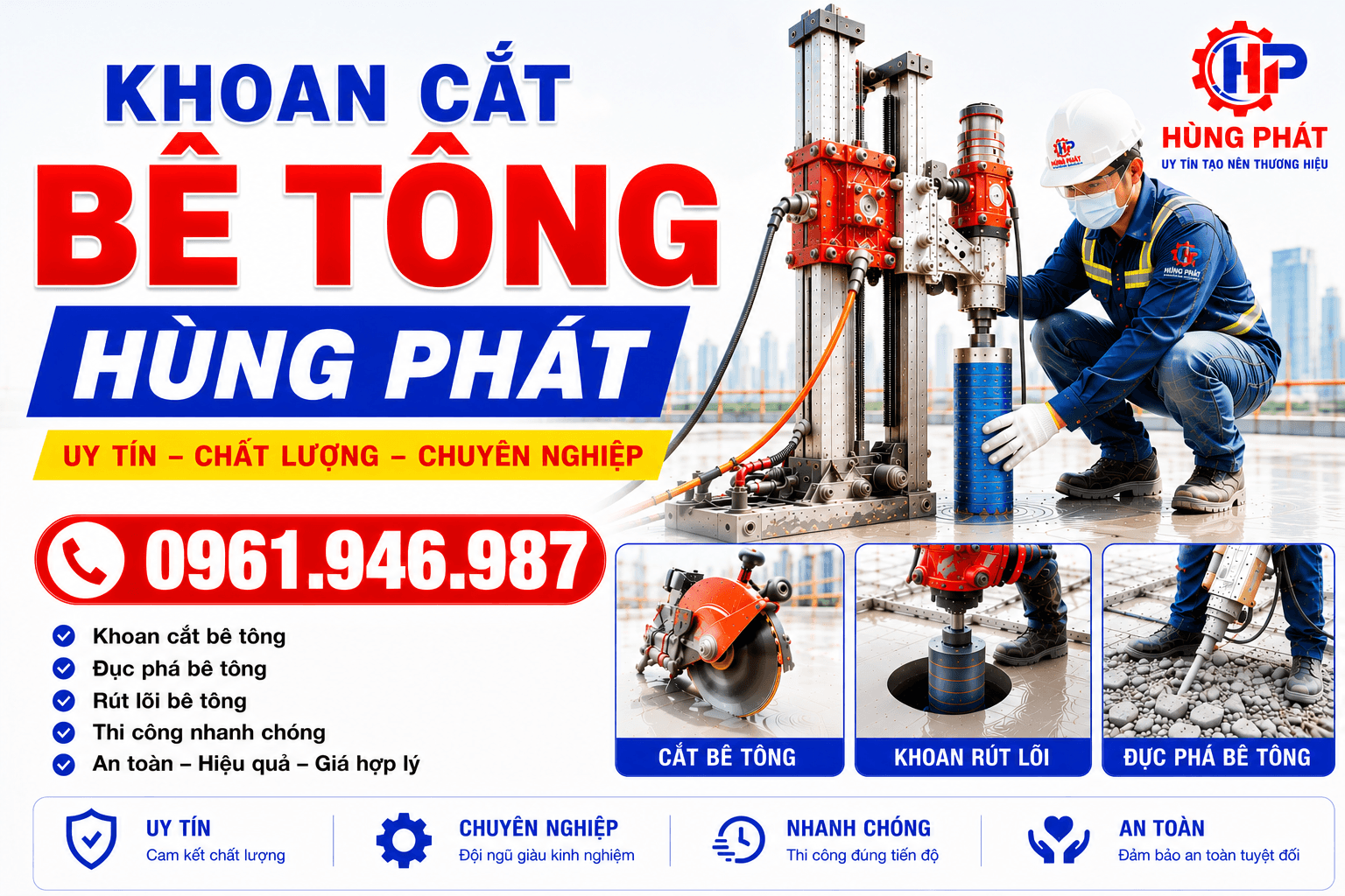Khoan Cắt Bê Tông Cà Mau
