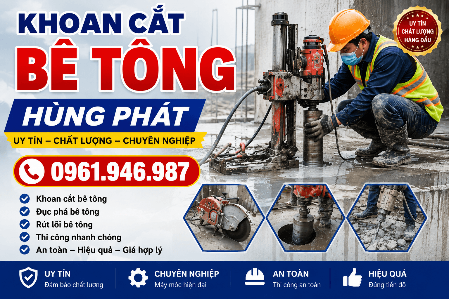 Khoan Cắt Bê Tông Hậu Giang