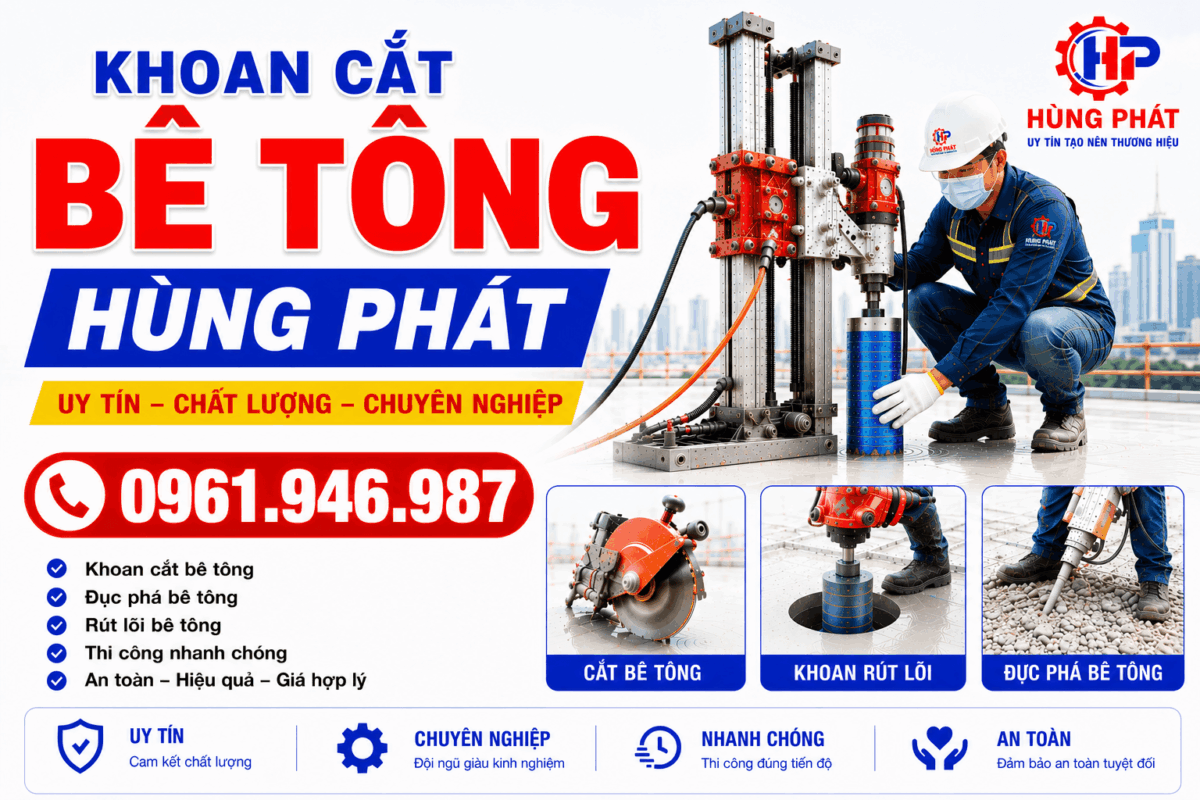 Khoan Cắt Bê Tông Hùng Phát