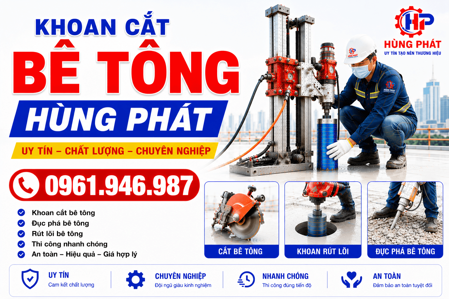 Khoan Cắt Bê Tông Hùng Phát