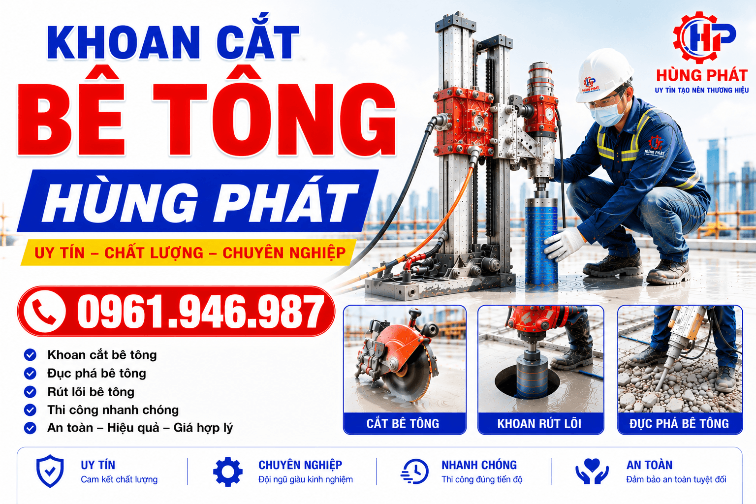 Khoan Cắt Bê Tông Hùng Phát