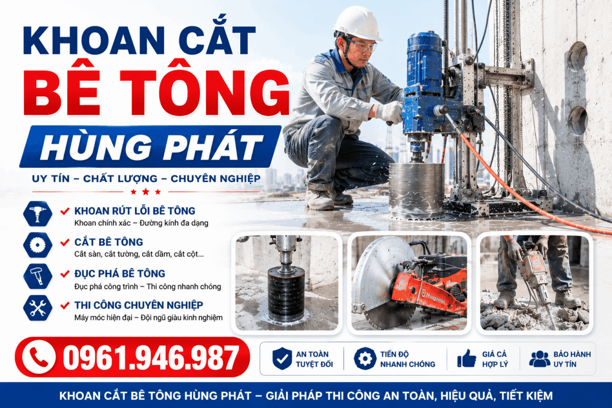 Khoan Cắt Bê Tông Hùng Phát