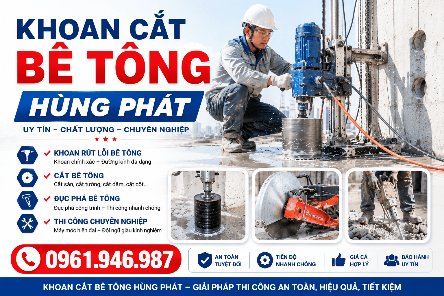 Khoan Cắt Bê Tông Hùng Phát