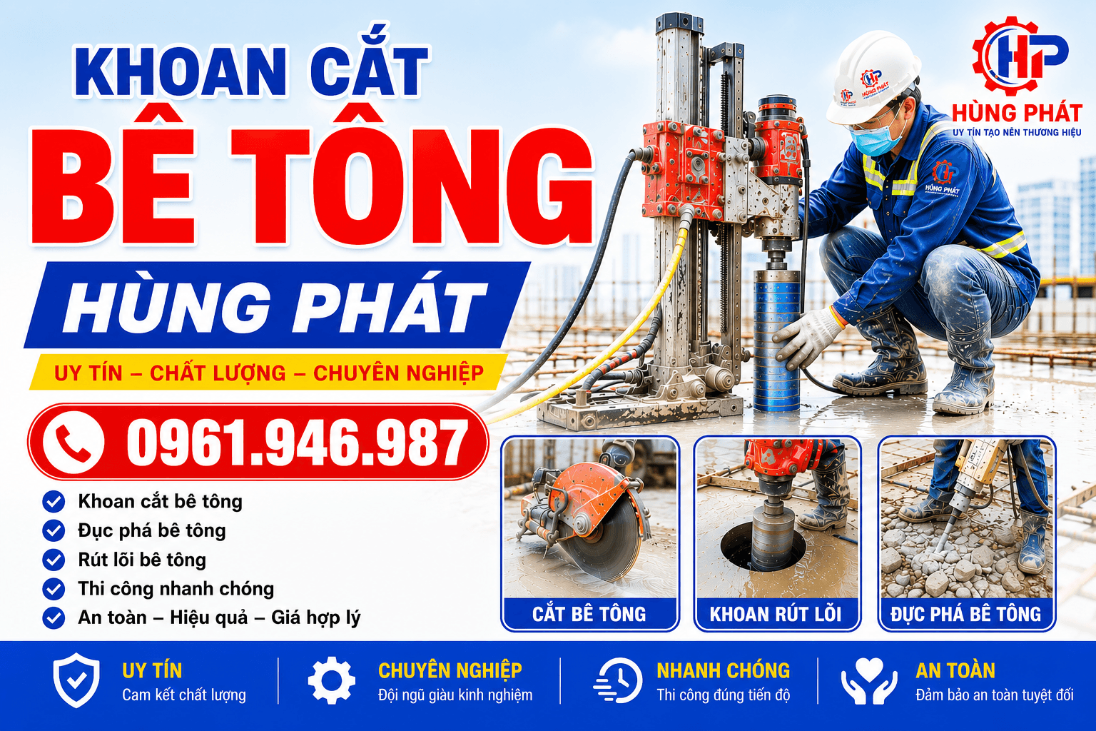 Khoan Cắt Bê Tông Tại Cà Mau