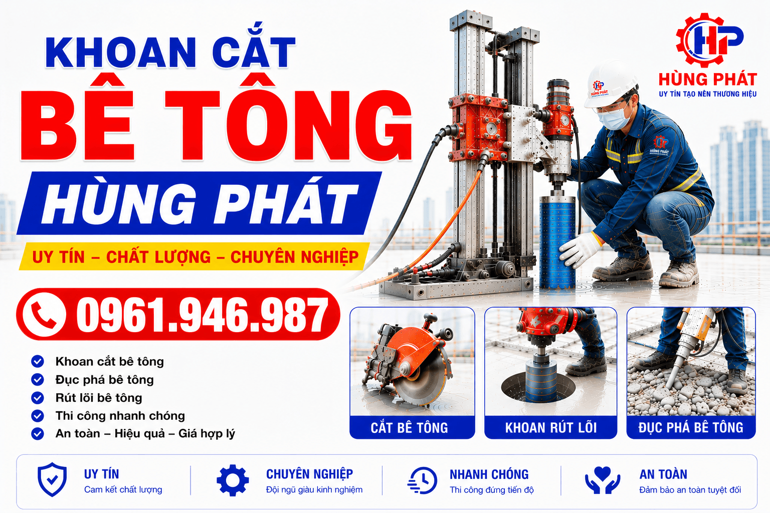 Khoan Cắt Bê Tông ở Đắk Lắk