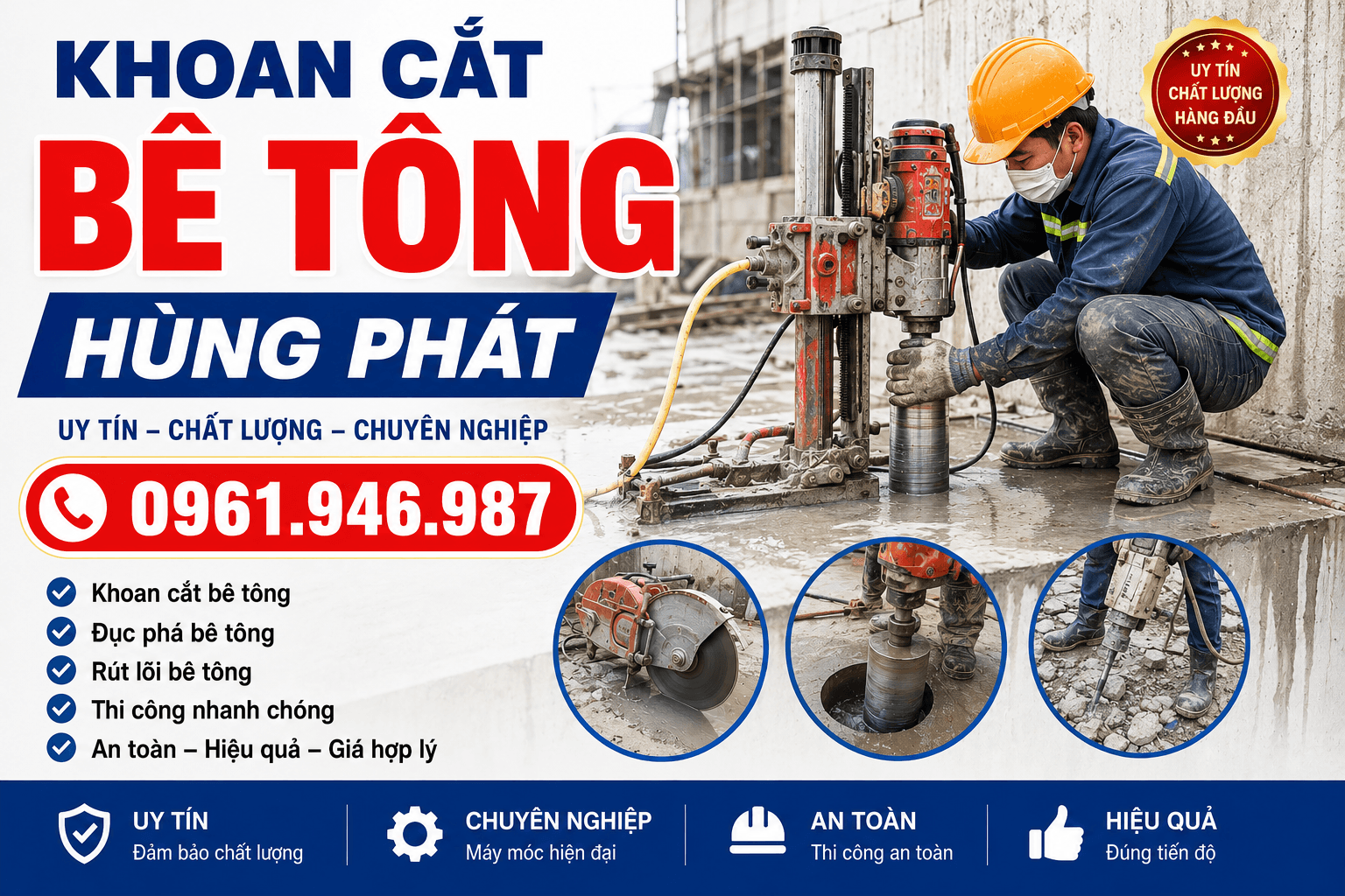 Khoan Cắt Bê Tông ở Hậu Giang