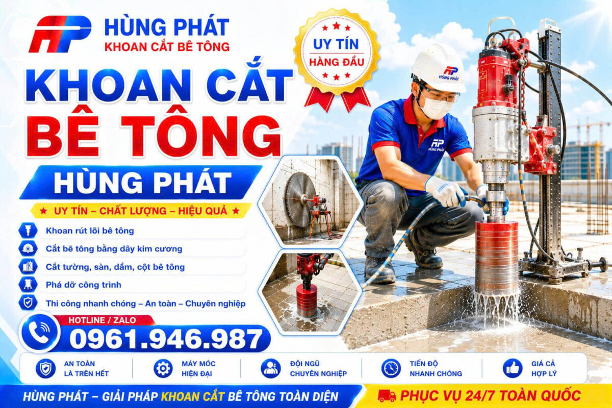Khoan cắt bê tông Hùng Phát